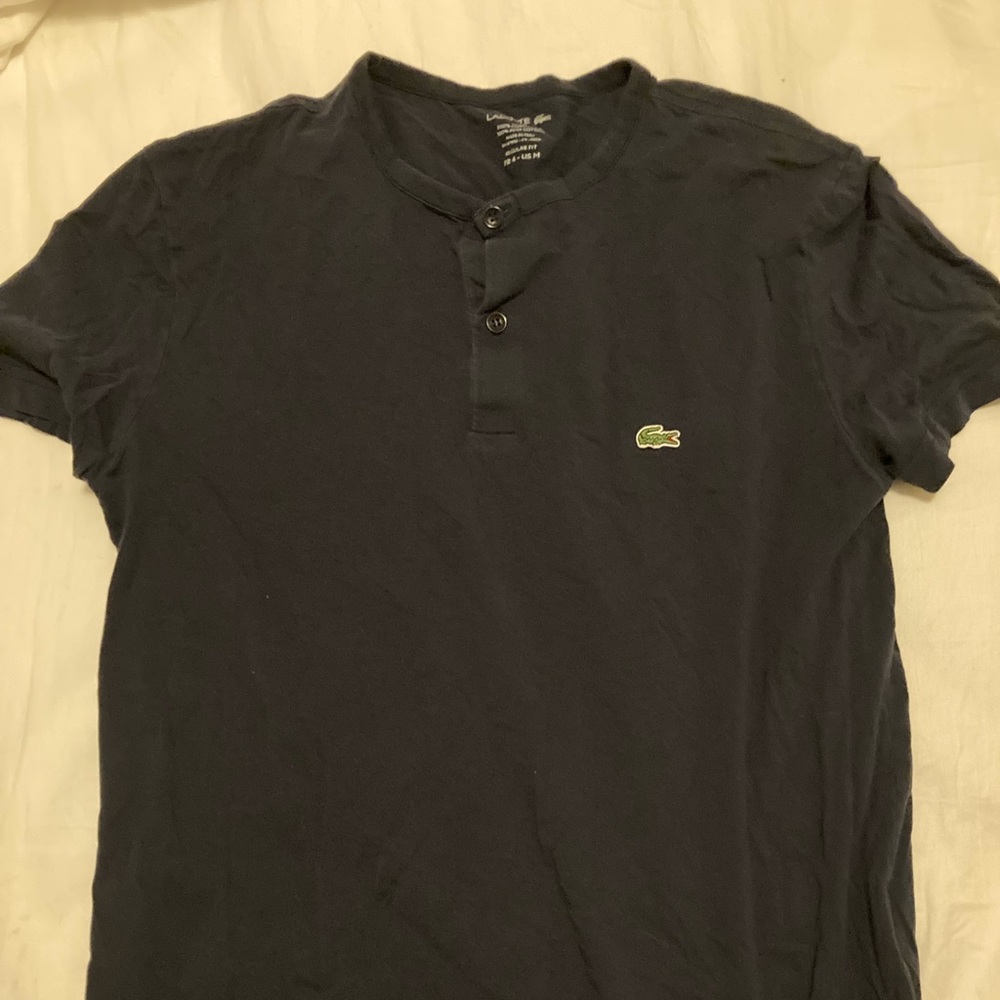 Lacoste Navy Henley S/S 4